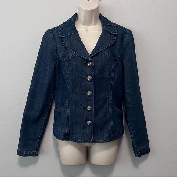 Christopher & Banks Button Front Denim Jacket Size S - Picture 4 of 8